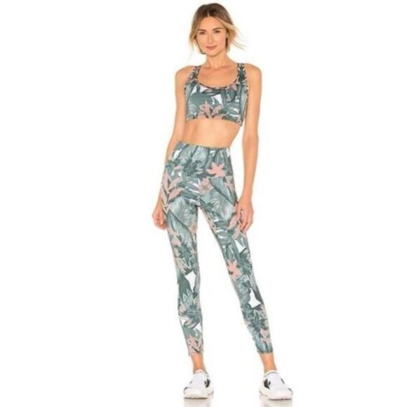 Onzie Pants - ONZIE FLOW Palm Print Active Leggings // XS